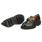 Luca Grossi Siyah Kadın Toka Detaylı Loafer