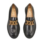 Luca Grossi Siyah Kadın Toka Detaylı Loafer