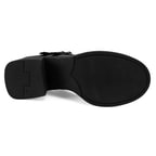 Luisa Siyah Kadın Topuklu Mary Jane Deri Klasik Ayakkabı