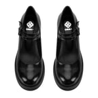 Luisa Siyah Kadın Topuklu Mary Jane Deri Klasik Ayakkabı