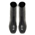 Luliye Siyah Kadın Deri Platform Topuklu Bot