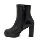 Luliye Siyah Kadın Deri Platform Topuklu Bot
