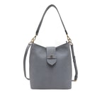 Luny Gri Kadın Deri Omuz Askılı Çanta