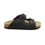 Majori Siyah Kadın Nubuk Terlik