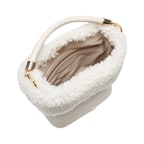 Mandy Krem Kadın Deri El Çantası