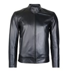 Manlio Siyah Erkek Deri Mont