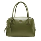 Manly Haki Kadın Deri Omuz Çantası