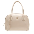 Manly Krem Kadın Deri Omuz Çantası