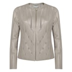 Marita Kadın Dairesel Panelli Deri Ceket