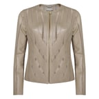 Marita Kadın Dairesel Panelli Deri Ceket