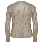 Marita Kadın Dairesel Panelli Deri Ceket