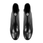 Mariv Siyah Kadın Fermuarlı Topuklu Deri Bot