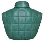 Marquise Yeşil Kadın Kısa Puffer Deri Yelek
