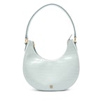 Marriva Buz Mavisi Kadın Kroko Baskılı Deri El Çantası 