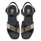 Marty Siyah Kadın Deri Sandalet