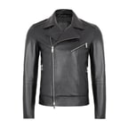 Matthew Siyah Erkek Deri Ceket