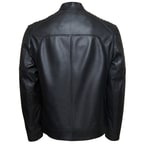 Mattia Siyah Erkek Deri Mont