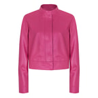 Maura Pembe Kadın Deri Ceket