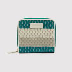 Mavi Örgülü Kadın Deri Cüzdan