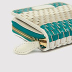 Mavi Örgülü Kadın Deri Cüzdan