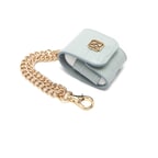 Mavi Zincir Detaylı Deri Airpods Kılıfı