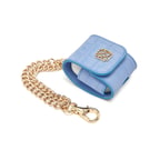 Mavi Zincir Detaylı Deri Airpods Kılıfı