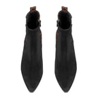 Mena Siyah Kadın Leopar Baskılı Deri Bot