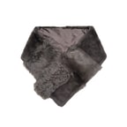 Miranna Gri Kadın Kürk Şal Yaka