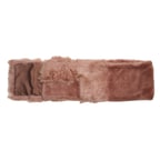 Miranna Pembe Kadın Kürk Şal Yaka