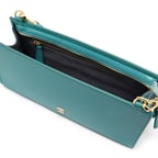 Miuna Turkuaz Kadın Rugan Deri El Çantası