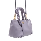 Mor Anemone Kadın Deri Omuz Askılı Çanta