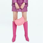 Mor Kadın Deri Etek