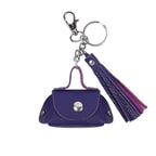 Mor Mini Deri Anahtarlık