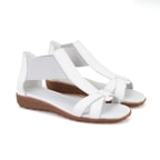 Nadine Beyaz Kadın DesaComfort Deri Sandalet