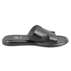 Nell Siyah Kadın Deri Terlik