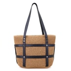 Nick Siyah Kadın Hasır Omuz Çantası