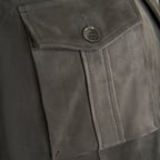 Nicolie Gri Erkek Süet Safari Ceket