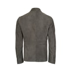 Nicolie Gri Erkek Süet Safari Ceket