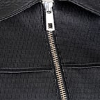 Ninfe Vintage Siyah Kadın Streç Deri Ceket