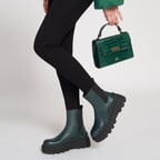 Ninny Haki Kadın Yandan Lastikli Deri Chelsea Bot