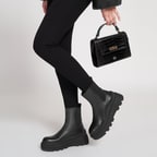 Ninny Siyah Kadın Yandan Lastikli Deri Chelsea Bot