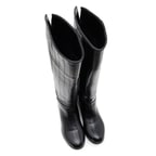 Ole Siyah Kadın Kroko Baskılı Çizme