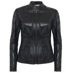 Origa Kadın Yaprak Panelli Deri Ceket