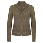 Origa Kadın Yaprak Panelli Deri Ceket