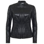 Origa Kadın Yaprak Panelli Deri Ceket