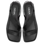 Ornella Siyah Kadın Kroko Baskılı Deri Sandalet