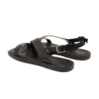 Ornella Siyah Kadın Kroko Baskılı Deri Sandalet