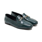 Palmera Yeşil Kadin Deri Loafer Günlük Ayakkabi