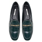 Palmera Yeşil Kadin Deri Loafer Günlük Ayakkabi