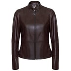 Paride Kahve Kadın Deri Ceket